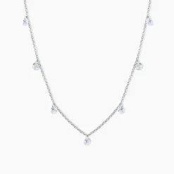 Collier Argent Collie Argent Blanc Oxyde