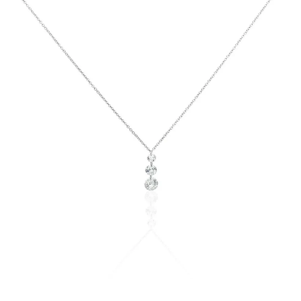 Collier Argent Constantin Argent Blanc Oxyde