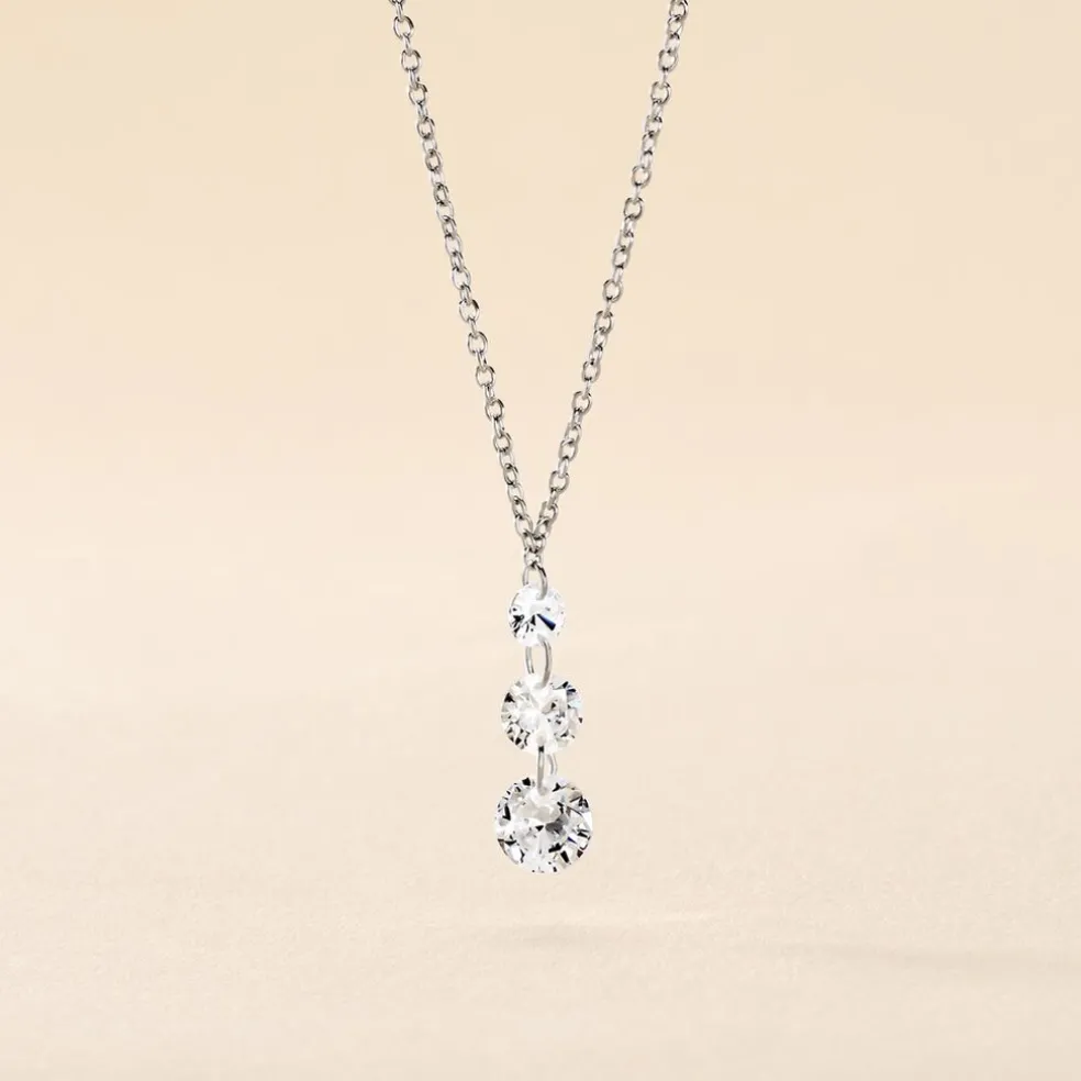 Collier Argent Constantin Argent Blanc Oxyde