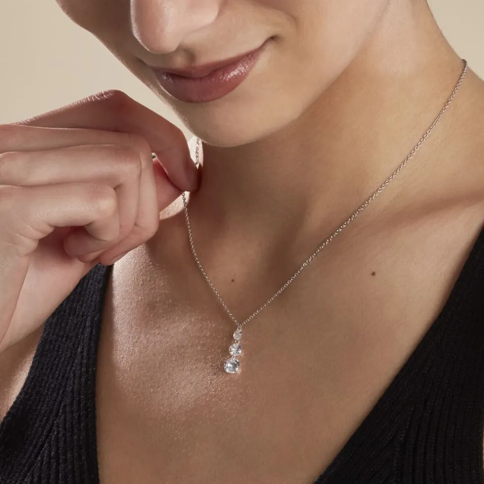 Collier Argent Constantin Argent Blanc Oxyde