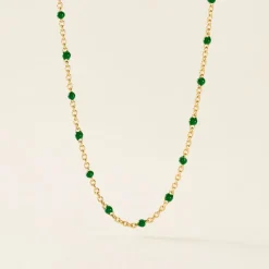 Collier Argent Dore Polka