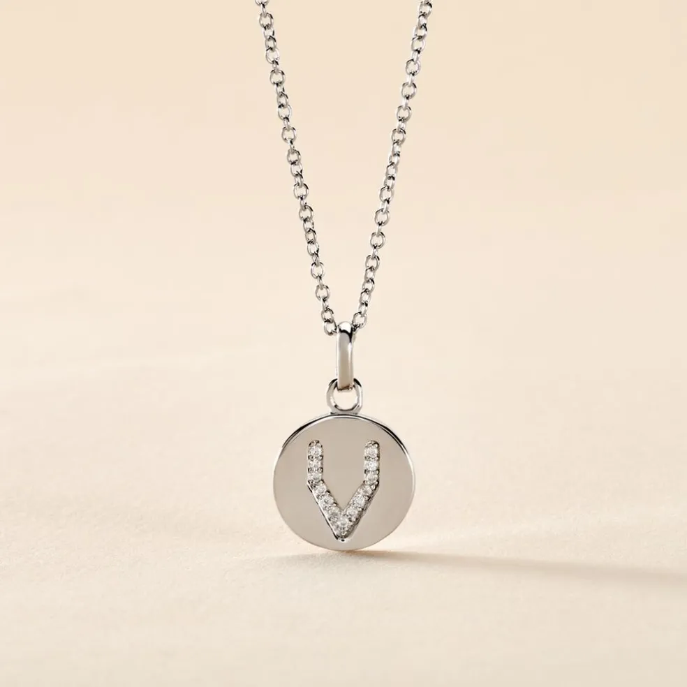 Collier Argent Eugenien Oxydes De Zirconium