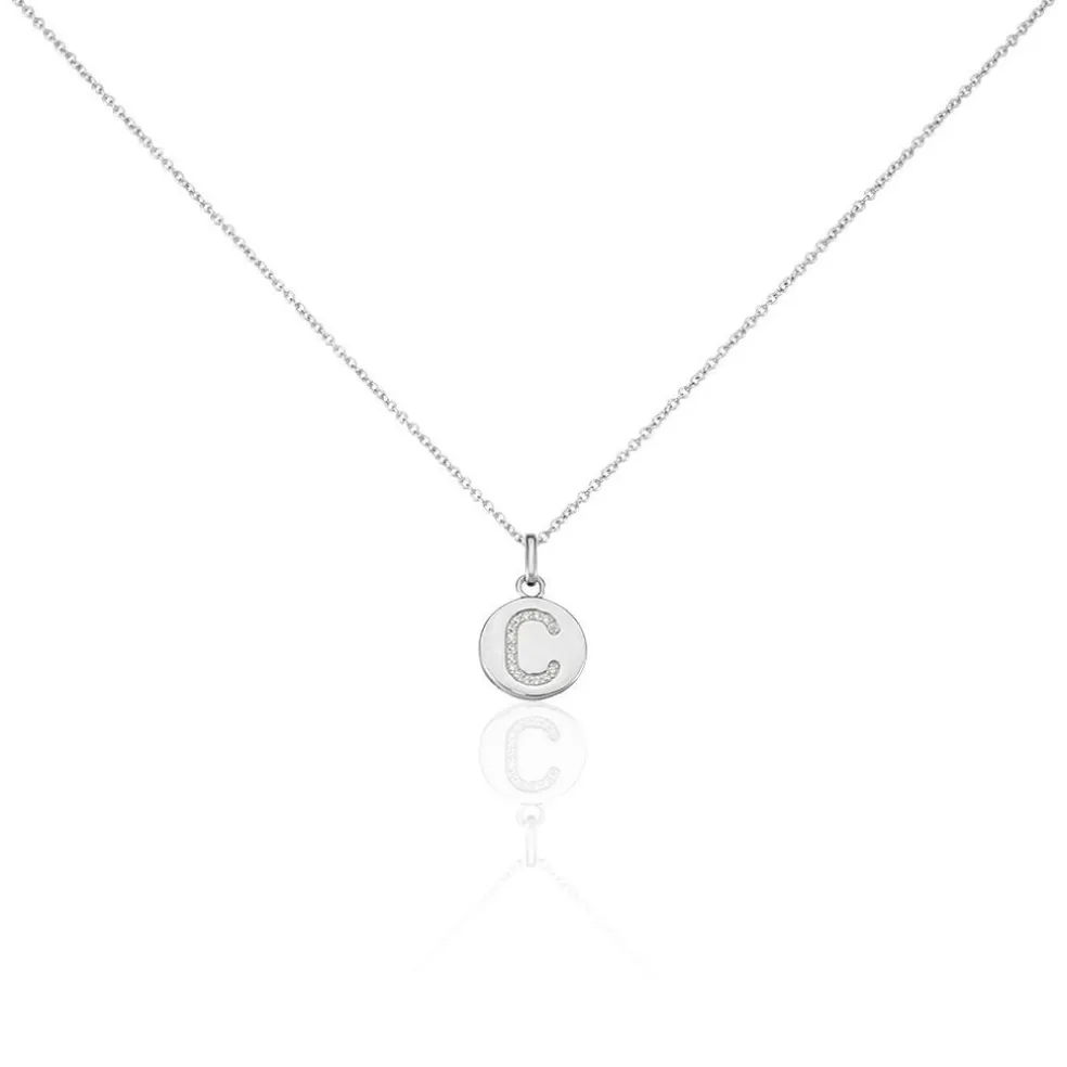 Collier Argent Eugenien Oxydes De Zirconium