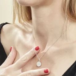 Collier Argent Eugenien Oxydes De Zirconium