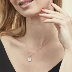 Collier Argent Eugenien Oxydes De Zirconium