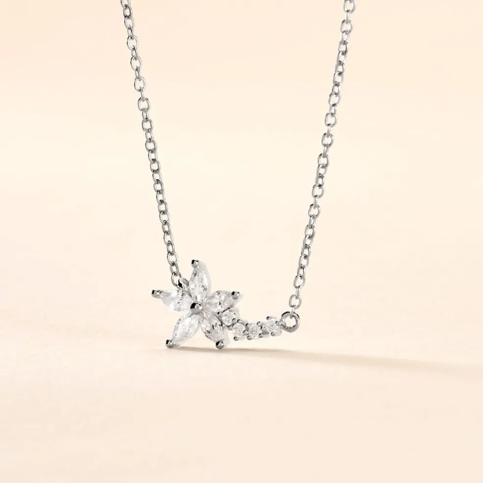 Collier Argent Florencio Oxydes De Zirconium