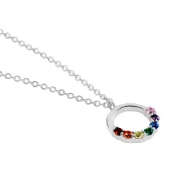 Collier Argent Giustino Oxydes De Zirconium