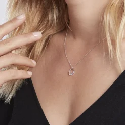 Collier Argent Giustino Oxydes De Zirconium