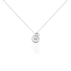 Collier Argent Glad Perle De Culture Oxydes De Zirconium
