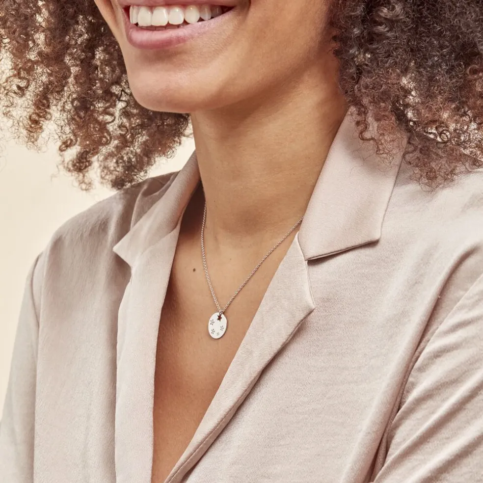 Collier Argent Grigori Oxydes De Zirconium