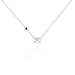 Collier Argent Gurvana Oxydes De Zirconium