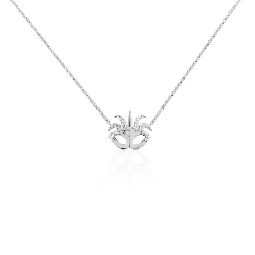 Collier Argent Gweltaz Oxydes De Zirconium