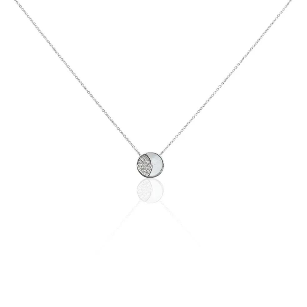 Collier Argent Haile Oxydes De Zirconium