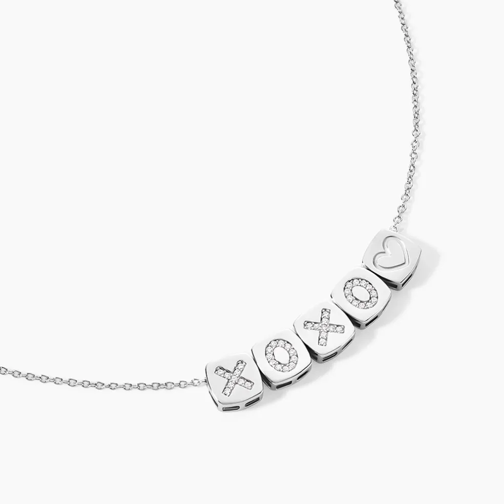 Collier Argent Hendrick Cubes Oxydes De Zirconium