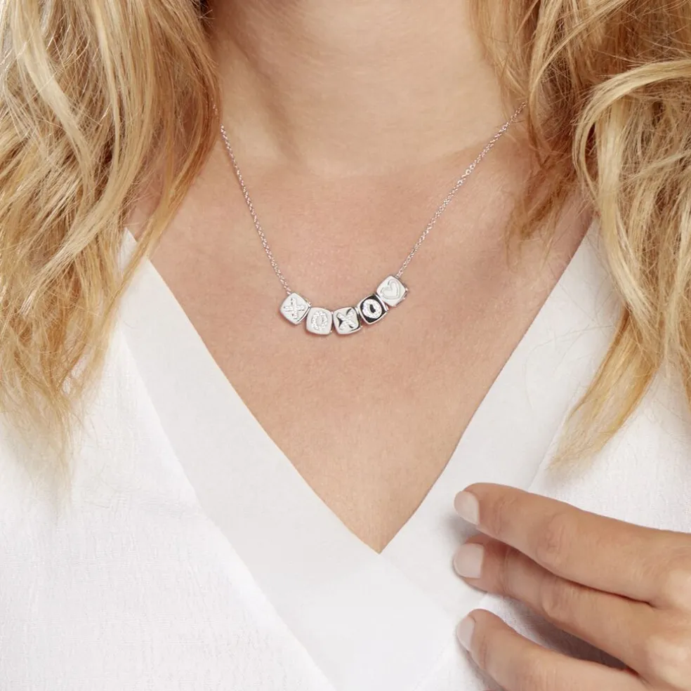 Collier Argent Hendrick Cubes Oxydes De Zirconium