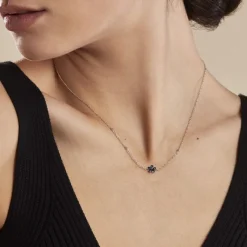 Collier Argent Laldilon Oxydes De Zirconium