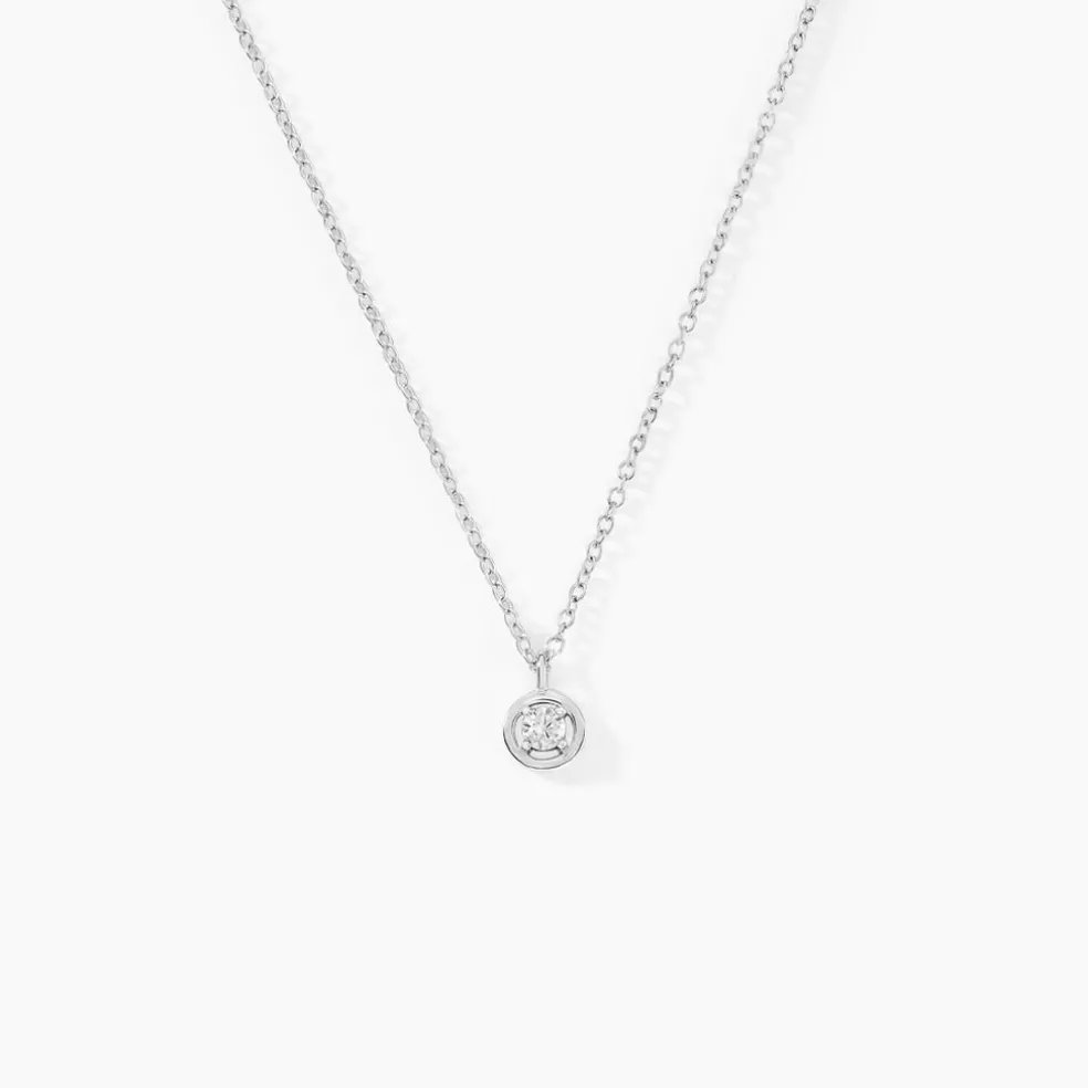 Collier Argent Laureto Oxydes De Zirconium