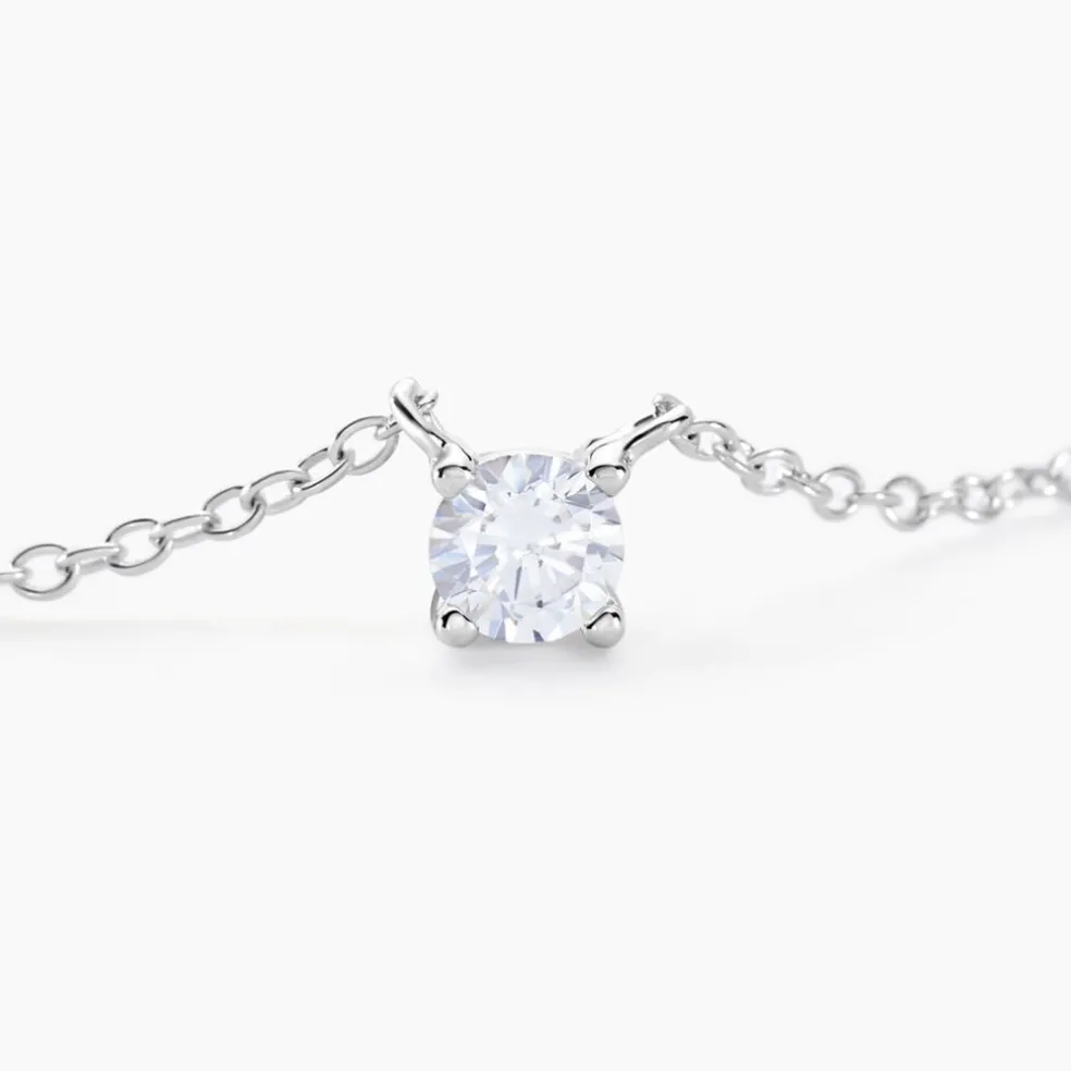 Collier Argent Lylwenn Oxydes De Zirconium