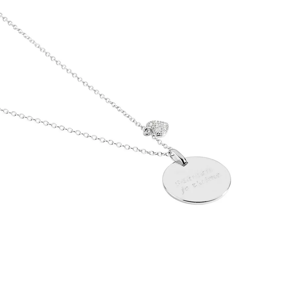 Collier Argent Nellchen Oxydes De Zirconium