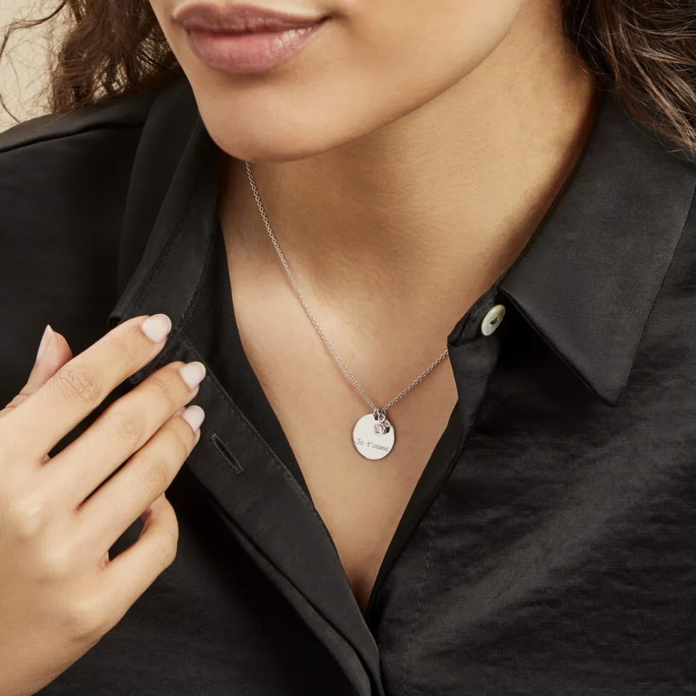 Collier Argent Prew Oxyde De Zirconium