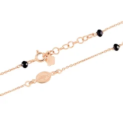 Collier Argent Rose Cirola Croix Vierge