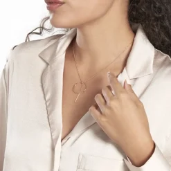 Collier Argent Rose Enissa