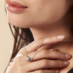 Collier Argent Santiago Oxydes De Zirconium