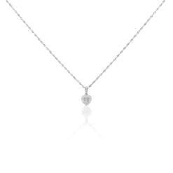 Collier Argent Sido Oxydes De Zirconium