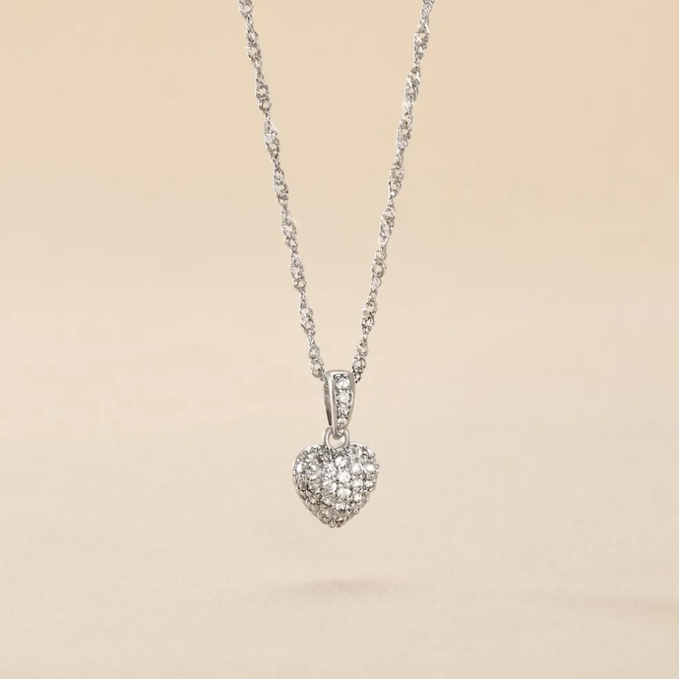 Collier Argent Sido Oxydes De Zirconium