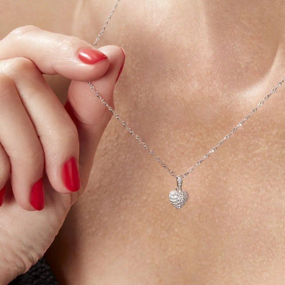 Collier Argent Sido Oxydes De Zirconium