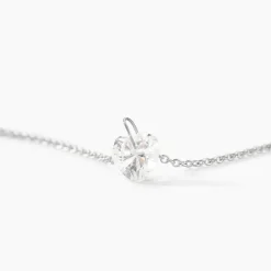 Collier Argent Sopher Oxyde De Zirconium