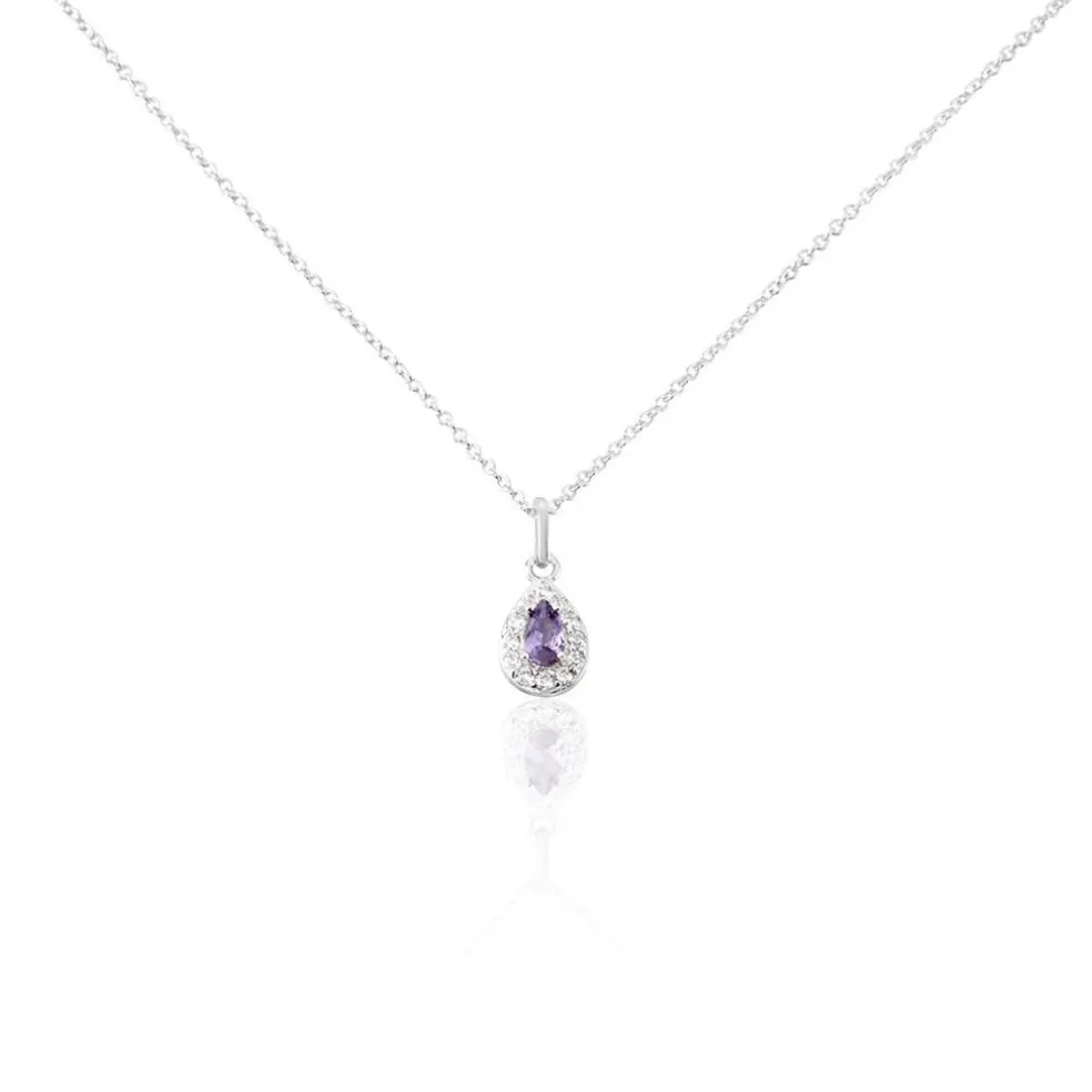 Collier Argent Tania Oxydes De Zirconium