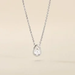 Collier Argent Temusio Oxydes De Zirconium