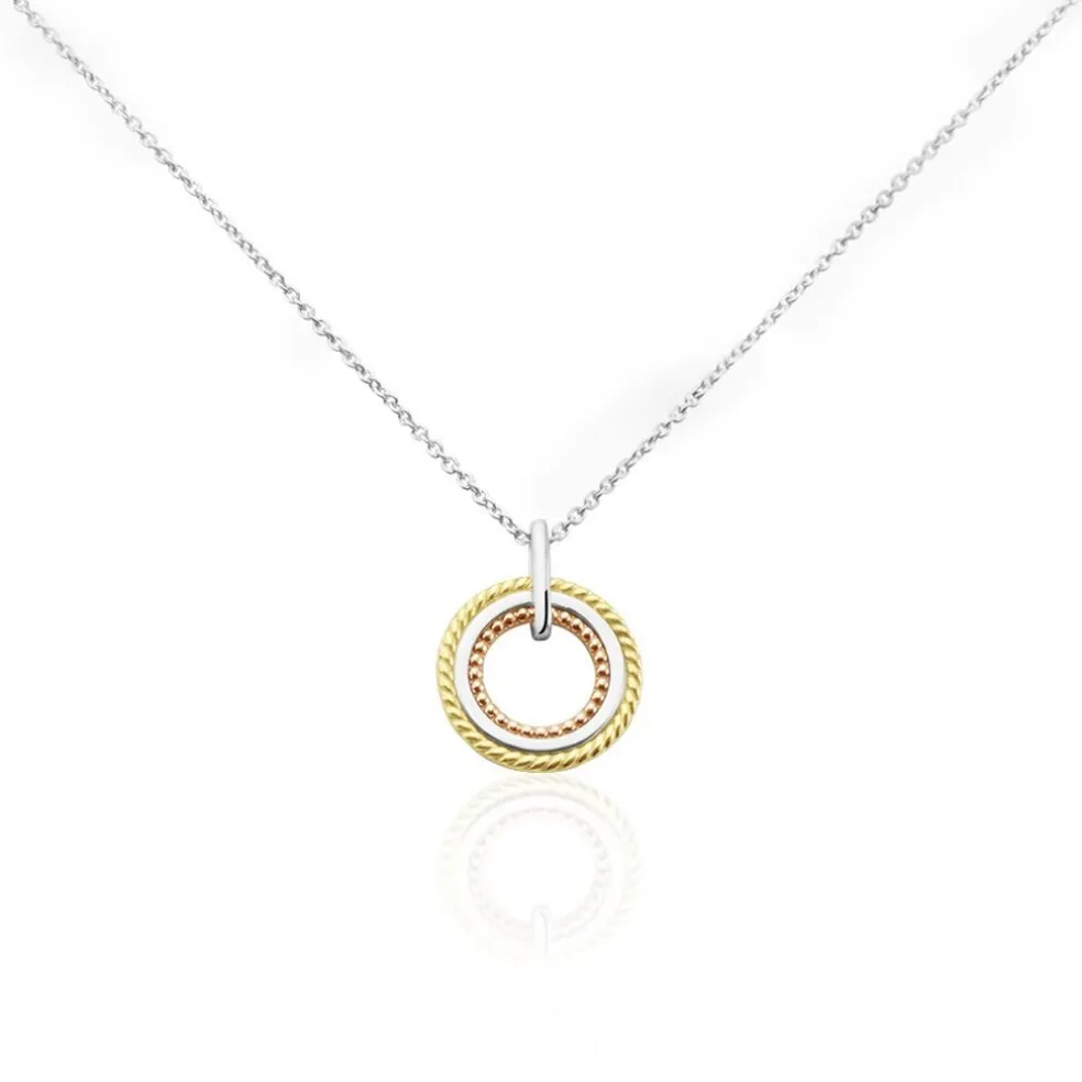 Collier Argent Tricolore Cainnech