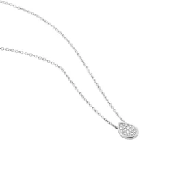 Collier Argent Tricoria Oxydes De Zirconium