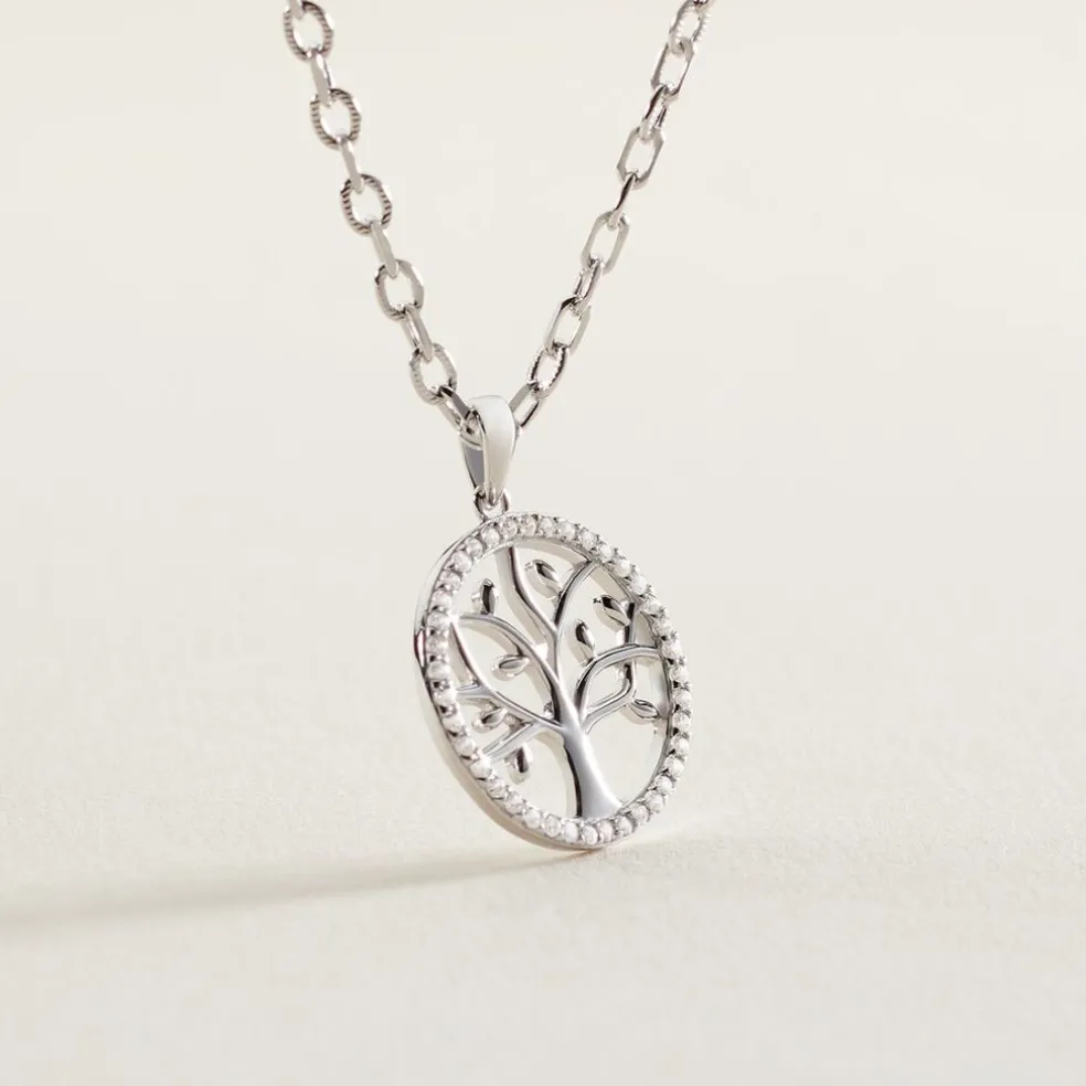 Collier Argent Urcisse Oxydes De Zirconium