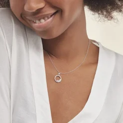 Collier Argent Ursine Oxydes De Zirconium