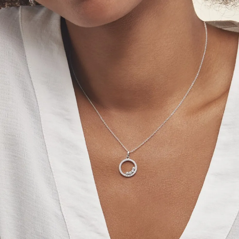 Collier Argent Ursine Oxydes De Zirconium