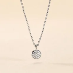 Collier Argent Victorin Oxydes De Zirconium