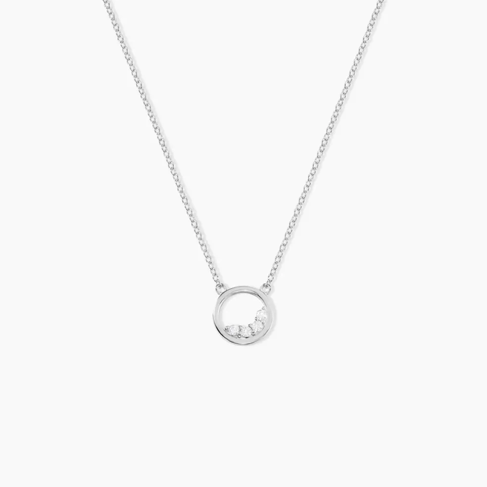 Collier Argent Vivence Oxydes De Zirconium