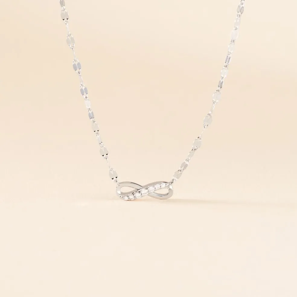 Collier Argent Wendel Oxydes De Zirconium