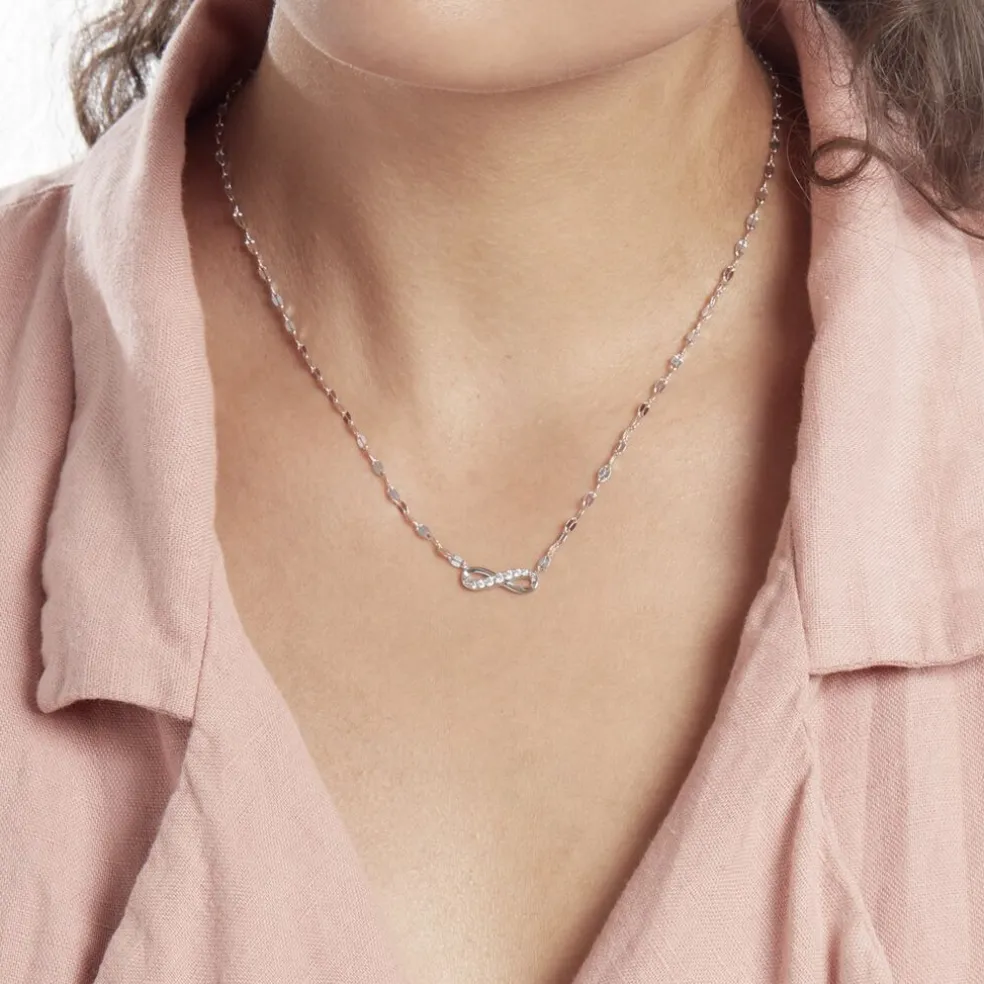 Collier Argent Wendel Oxydes De Zirconium