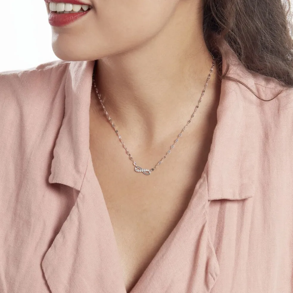 Collier Argent Wendel Oxydes De Zirconium