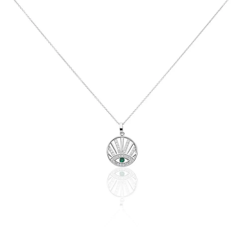 Collier Aries Argent Blanc Oxyde De Zirconium