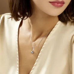 Collier Armance Argent Blanc Perle D'imitation Oxyde