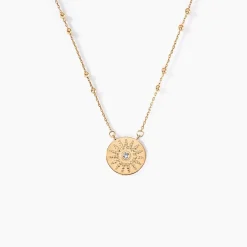 Collier Artea Plaqué Or Jaune Oxyde De Zirconium