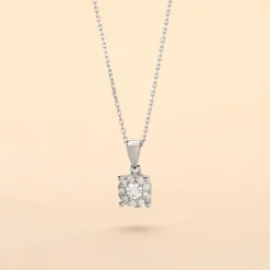 Collier Artemis Or Blanc Diamant