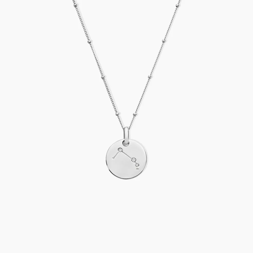 Collier Astr Argent Oxydes De Zirconium