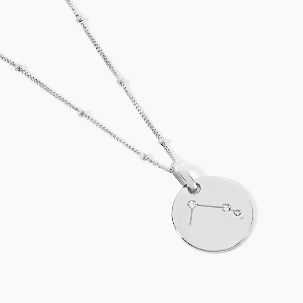 Collier Astr Argent Oxydes De Zirconium