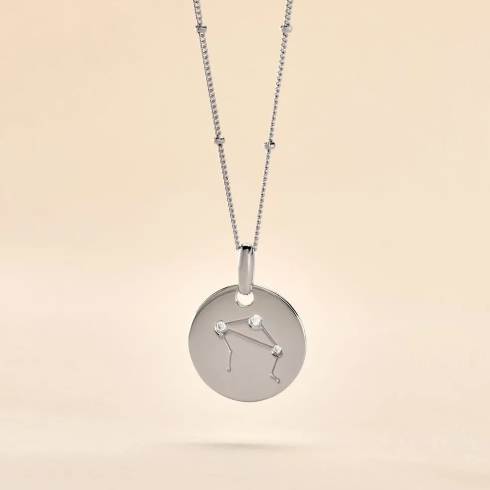 Collier Astr Argent Oxydes De Zirconium